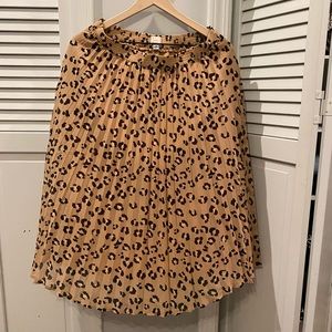 A New Day leopard pleated skirt